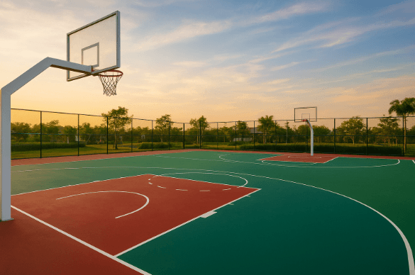 Outdoor Basketball Court Construction